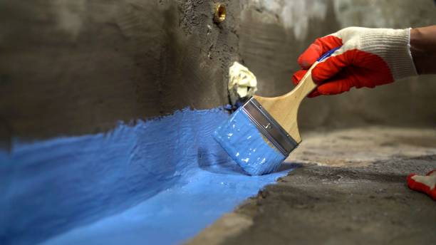 Commercial Exterior Waterproofing project at a Richmond, MI business property by SJ Waterproofing Pros